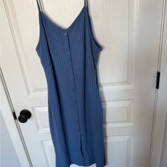 Say What Blue Strappy Midi Dress - Picture 5 of 9